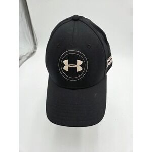 Under Armour Golf Hat Cap Strap Back Mens Medium Large Black Sports Golf UA